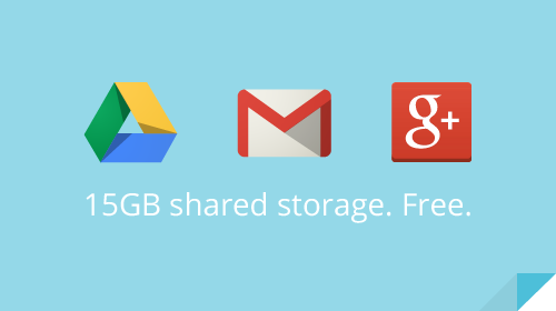 قوقل توحد المساحة التخزينية لكل من Gmail, Google Plus, Drive